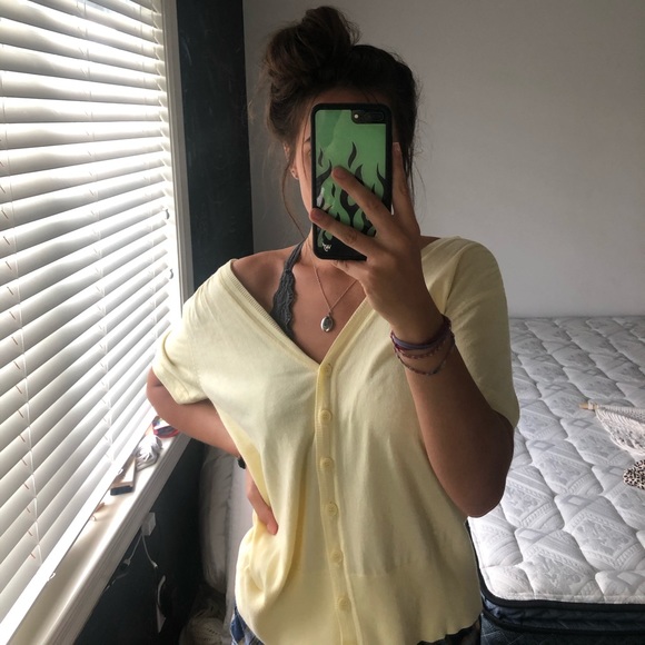 yellow button sweater🌻 - Picture 2 of 5